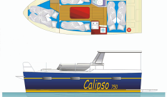Masuren Hausboot Calipso Grundriss
